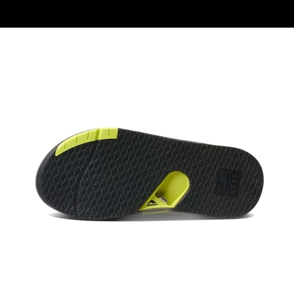 Reef Men's Fanning Bottle Opener Flip Flop Thong Sandal - Gray Lime Low - Picture 5 of 8